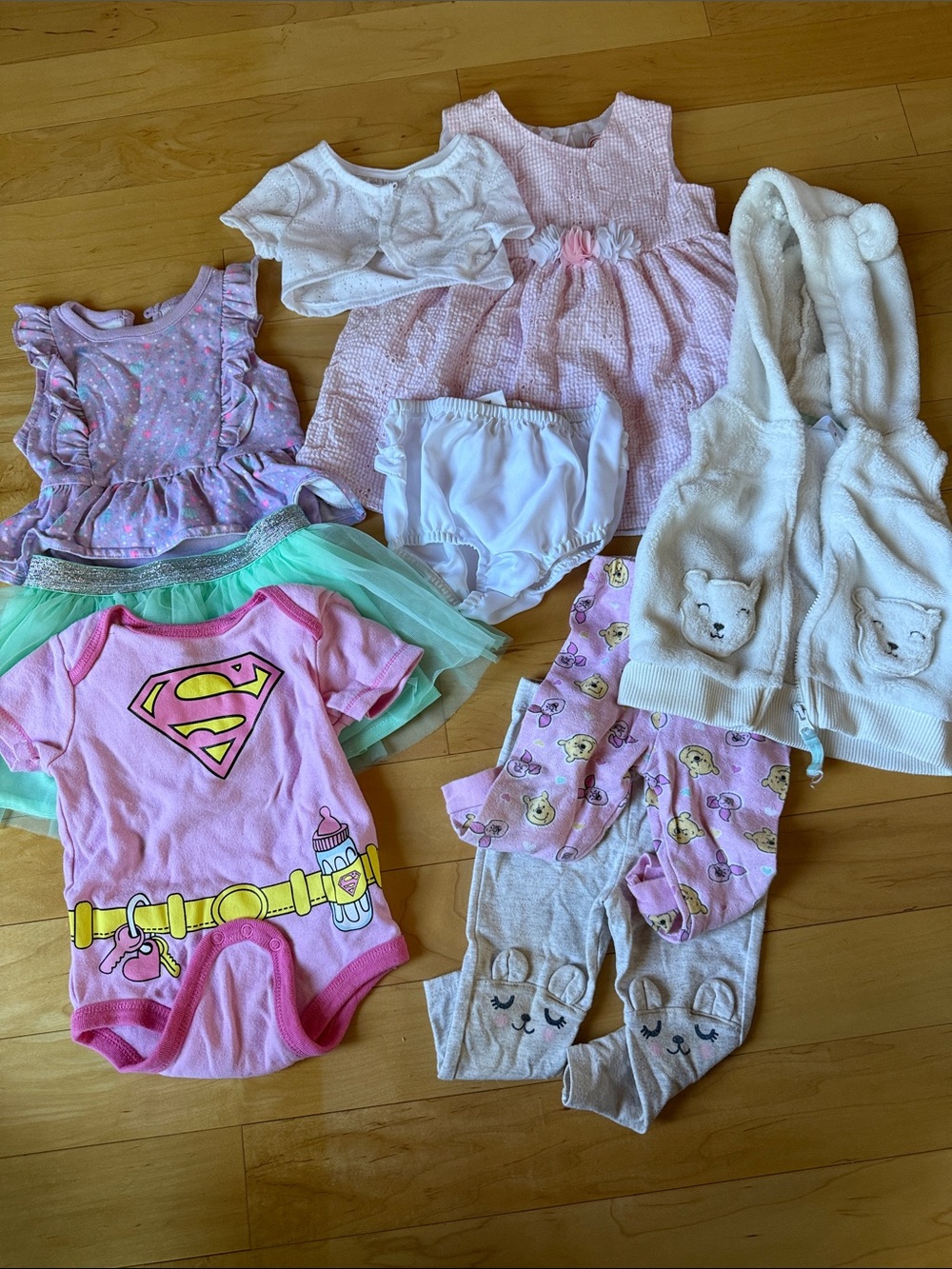 Lot of 12 mo infant girl clothing 10 pcs